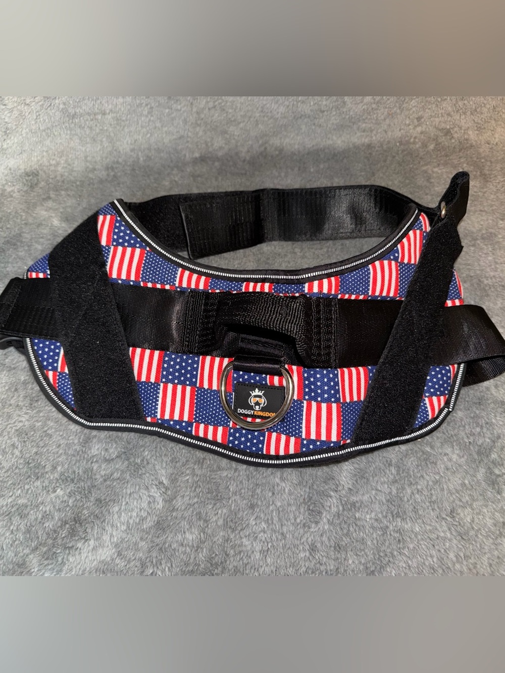 Patriotic Dog Harness American Flag XXL, Doggy Kingdom, Strong Stylish